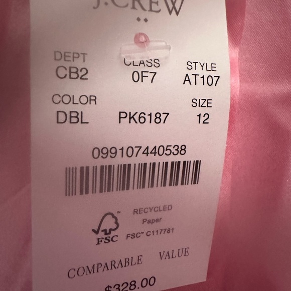J CREW Factory Wool-blend lady day coat PINK size 12 - Picture 11 of 11